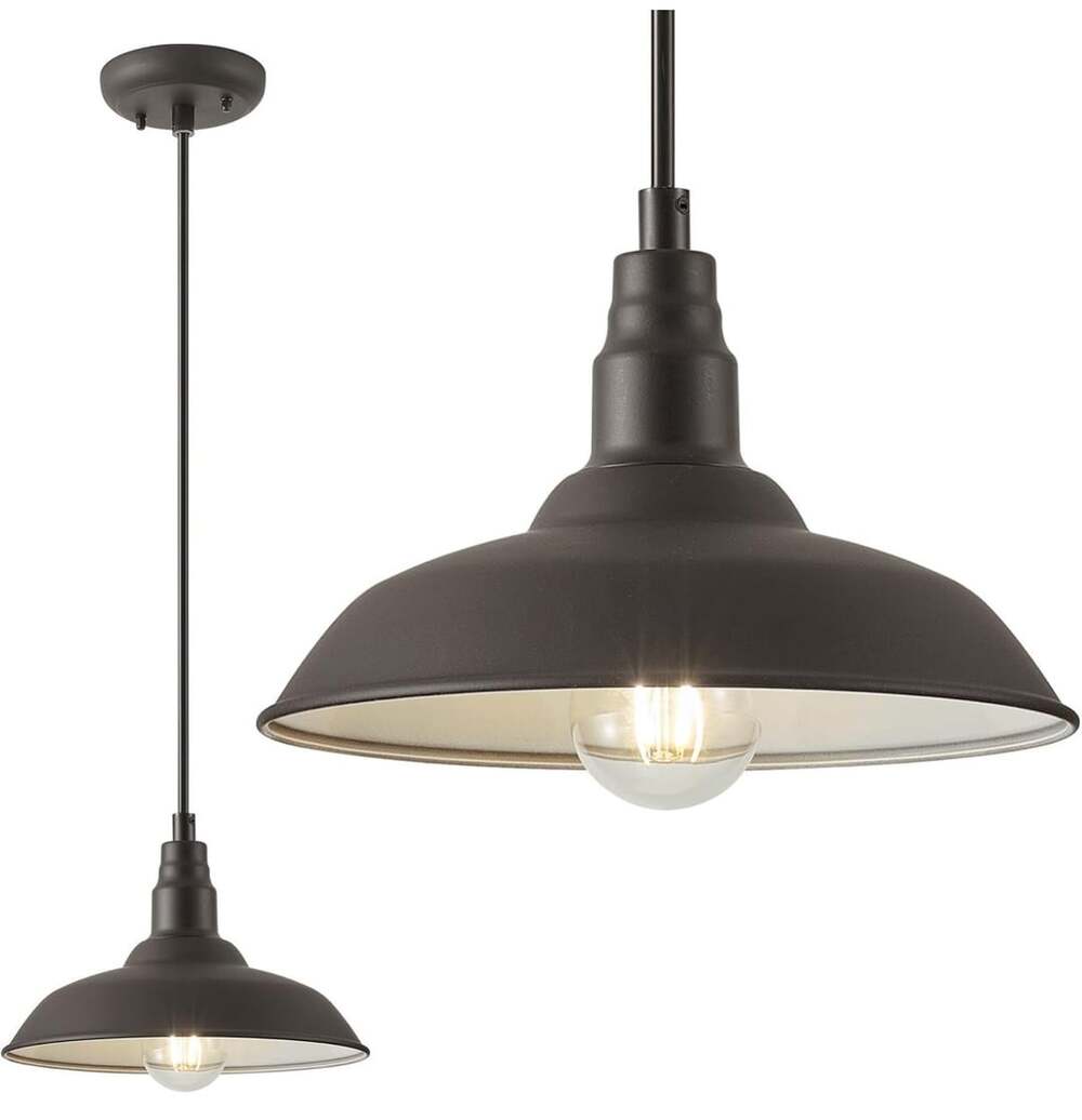 OneVee Bronze Industrial Farmhouse Pendant Light Fixture